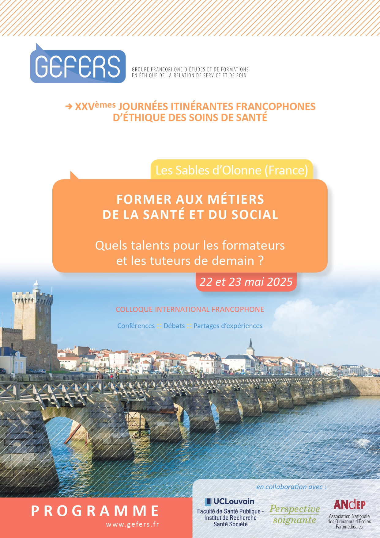 Affiche journée itinérante éthique - sables d'olonnes - Gefers